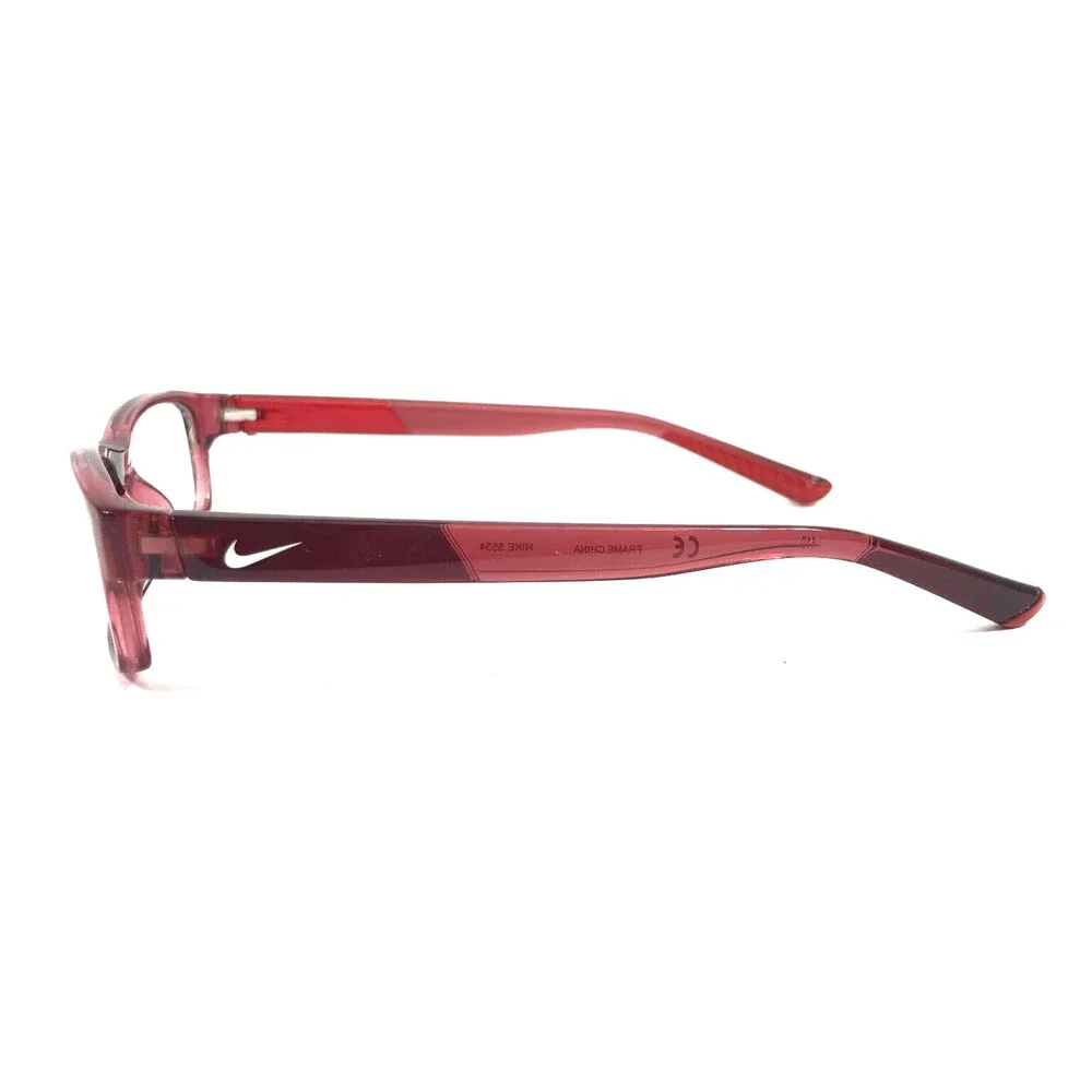 Nike Kids Eyeglasses Frame 5534 610 Crystal Gym Red Rectangle Full Rim 45-14-125